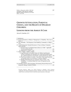 Growth Attenuation, Parental Choice, and the Rights of Disabled