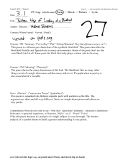 This poem is separated into thirteen separate parts with numbers as