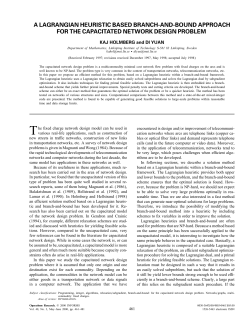a lagrangian heuristic based branch-and