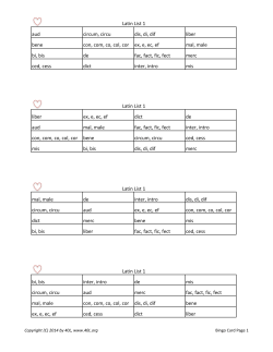 Bingo Cards - The Phonics Page