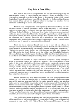 King John and Dore Abbey