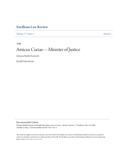 Amicus Curiae—Minister of Justice