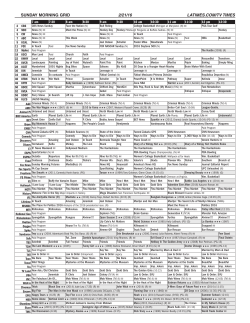 SUNDAY MORNING GRID 2/21/16 LATIMES.COM/TV TIMES
