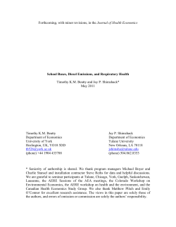 School Buses, Diesel Emissions, and Children`s Health