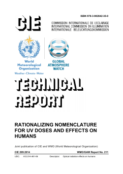 Rationalizing Nomenclature for UV Doses and Effects on Humans