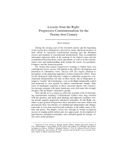 Lessons from the Right: Progressive