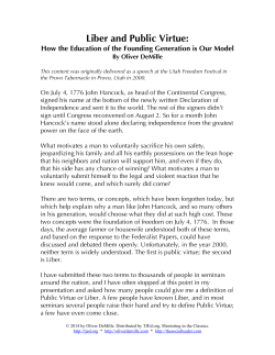 Liber and Public Virtue