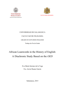 African Loanwords in the History of English: A