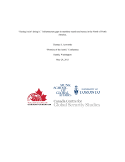 Infrastructure gaps in maritime search and rescue in the North