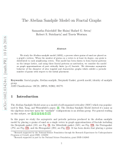 The Abelian Sandpile Model on Fractal Graphs