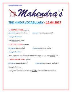 the hindu vocabulary - 15.04.2017