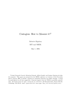 Contagion: How to Measure it?