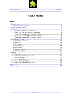 Unit 2. Matter - IES Villablanca