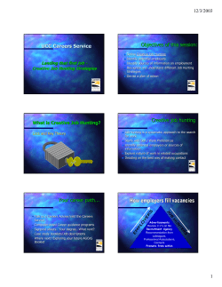 Creative Job Hunting