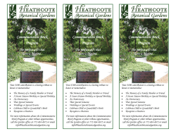 Brick Brochure and Form - Heathcote Botanical Gardens