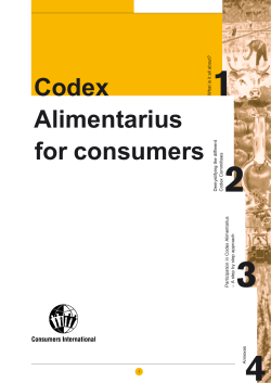 Codex Alimentarius for consumers