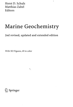 Marine Geochemistry