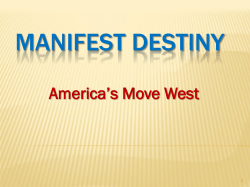 Manifest Destiny Notes PDF