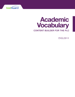 reading academic vocabulary