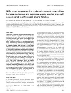 Differences in construction costs and chemical composition