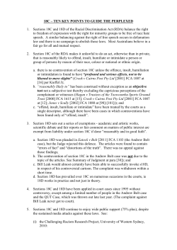 18C &ndash; TEN KEY POINTS TO GUIDE THE PERPLEXED 1. Sections