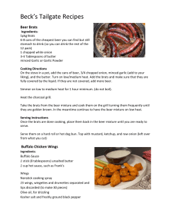 Beck`s Tailgate Recipes