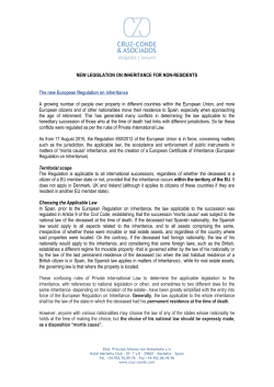 changes to inheritance procedure and taxation - Cruz
