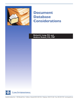 Document Database Consideration