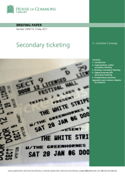 Secondary ticketing