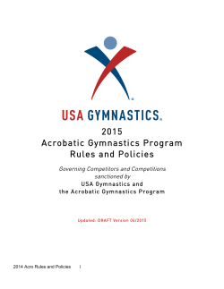 Apr 25 Acro Rules and Policies