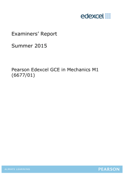 Examiners` Report Summer 2015 - Edexcel