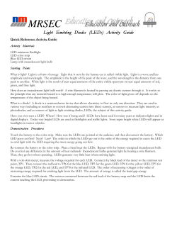 (LEDs) Activity Guide - MRSEC Education