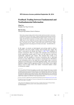 Feedback Trading between Fundamental and