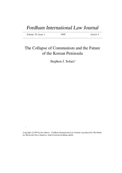 The Collapse of Communism and the Future of the