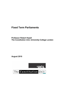 Fixed Term Parliaments