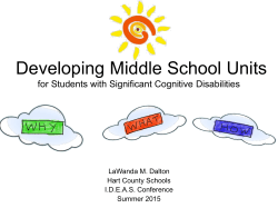 Developing Middle School Units Presentation