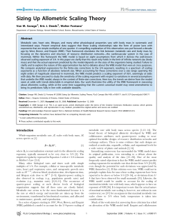 Sizing Up Allometric Scaling Theory