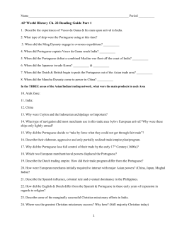 AP World History Ch. 22 Reading Guide Part 1
