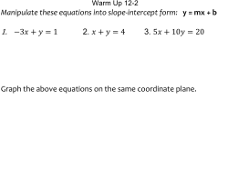 Unit 5 Day 4: Graphing Linear Inequalities