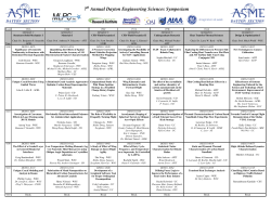 Program at a Glance - ASME Dayton Section