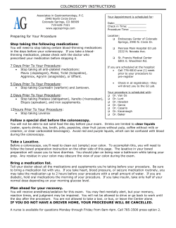 colonoscopy instructions - Associates in Gastroenterology