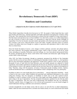 draft manifesto of rdf
