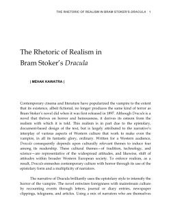 The Rhetoric of Realism in Bram Stoker`s Dracula