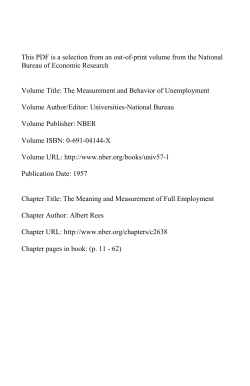 The Meaning and Measurement of Full Employment
