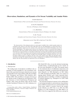 Observations, Simulations, and Dynamics of Jet Stream Variability