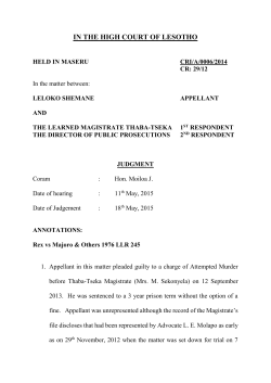 LELOKO SHEMANE VS REX