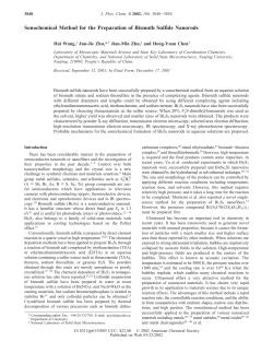 Sonochemical Method for the Preparation of Bismuth Sulfide