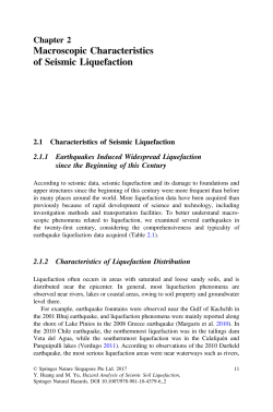 Macroscopic Characteristics of Seismic Liquefaction