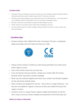Condom facts - Sefton Sexual Health Service