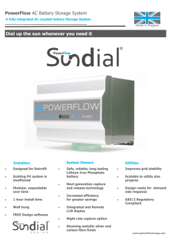 PowerFlow AC Battery Storage System Dial up the sun whenever